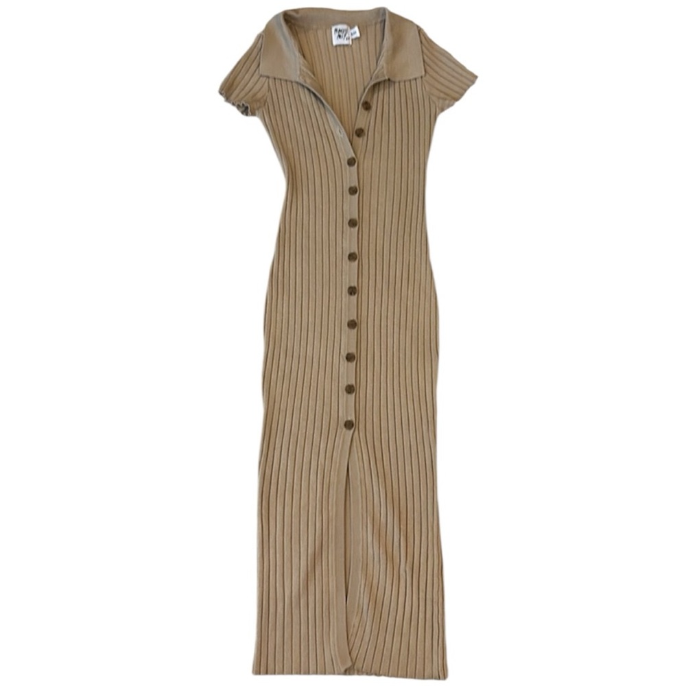 Princess Polly Midi Bodycon Dress Sz S/M Tan/Beige Color - Picture 2 of 5